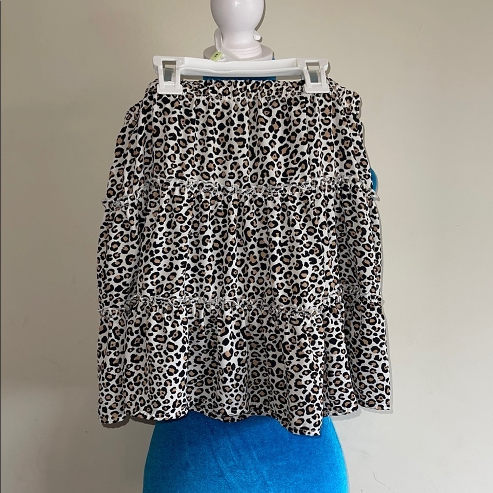Leopard Patterned Ruffle Skirt for Kids